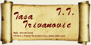 Tasa Trivanović vizit kartica